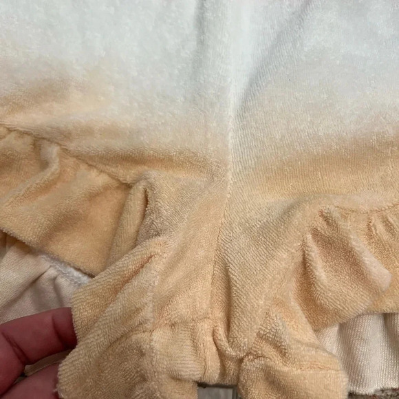 NWT Vintage Havana Peach Ombré Ruffle Terry Track Shorts - Picture 2 of 9